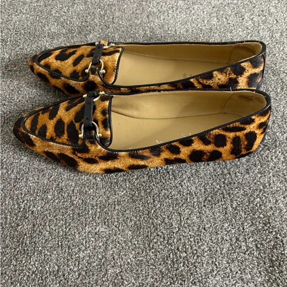 Talbots Animal Print Loafers Leather Size 7 - Picture 5 of 10